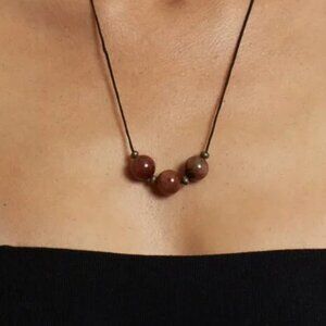 Bagatiba brand Rutilated Quartz Trio Necklace